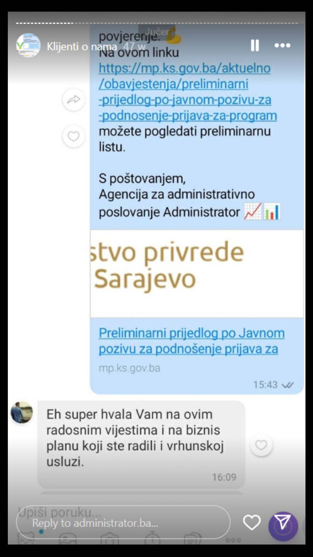 Praćenje javnih poziva